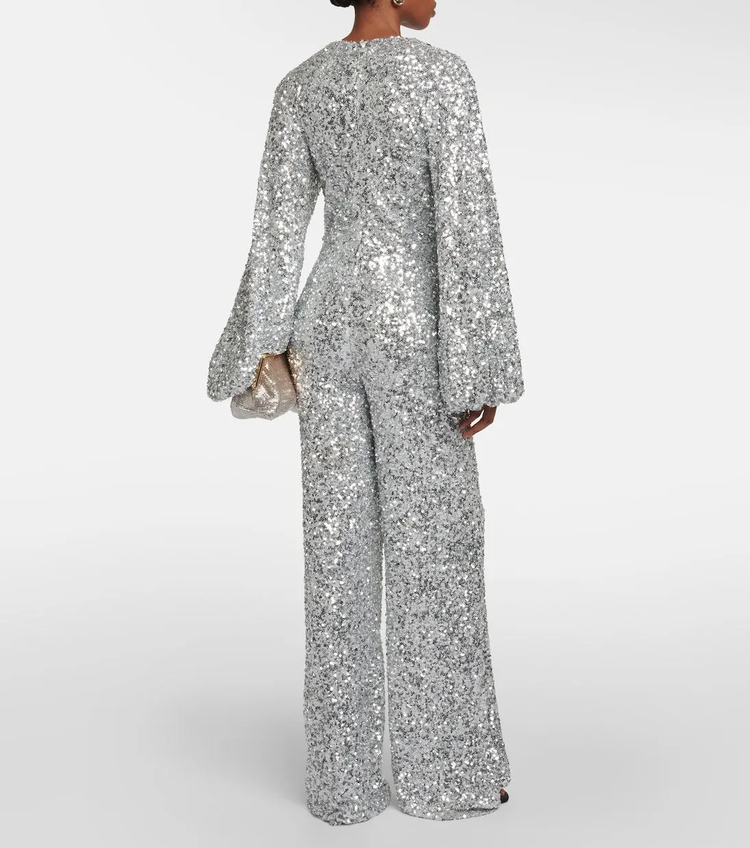Birger Christensen Rotate sequin jumpsuit, silver