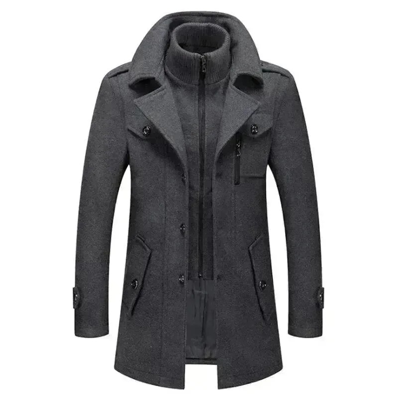 Cold-resistant Plus Cotton Woolen Men's Jacket