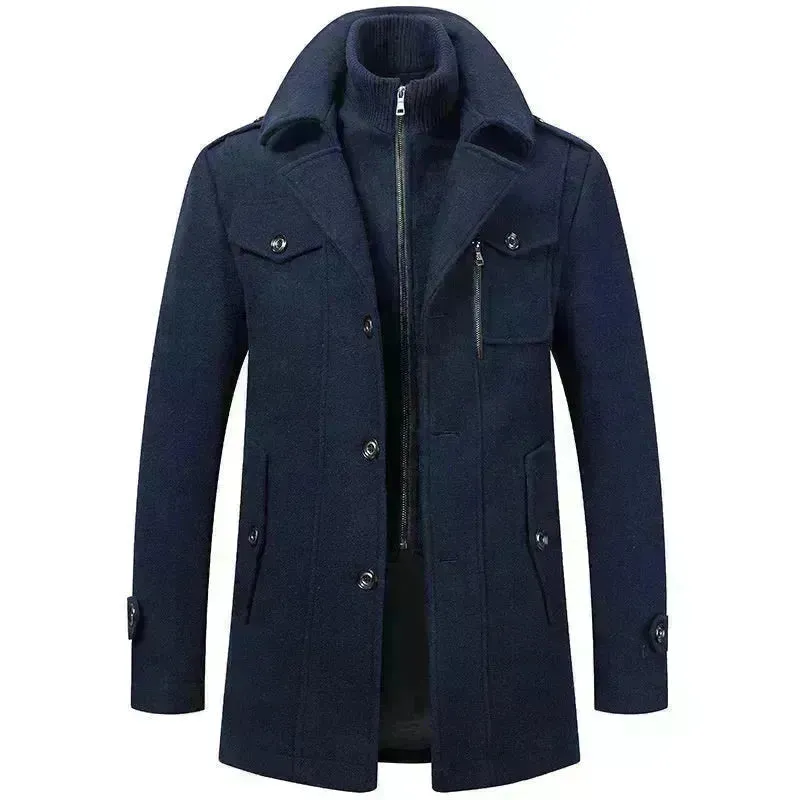 Cold-resistant Plus Cotton Woolen Men's Jacket