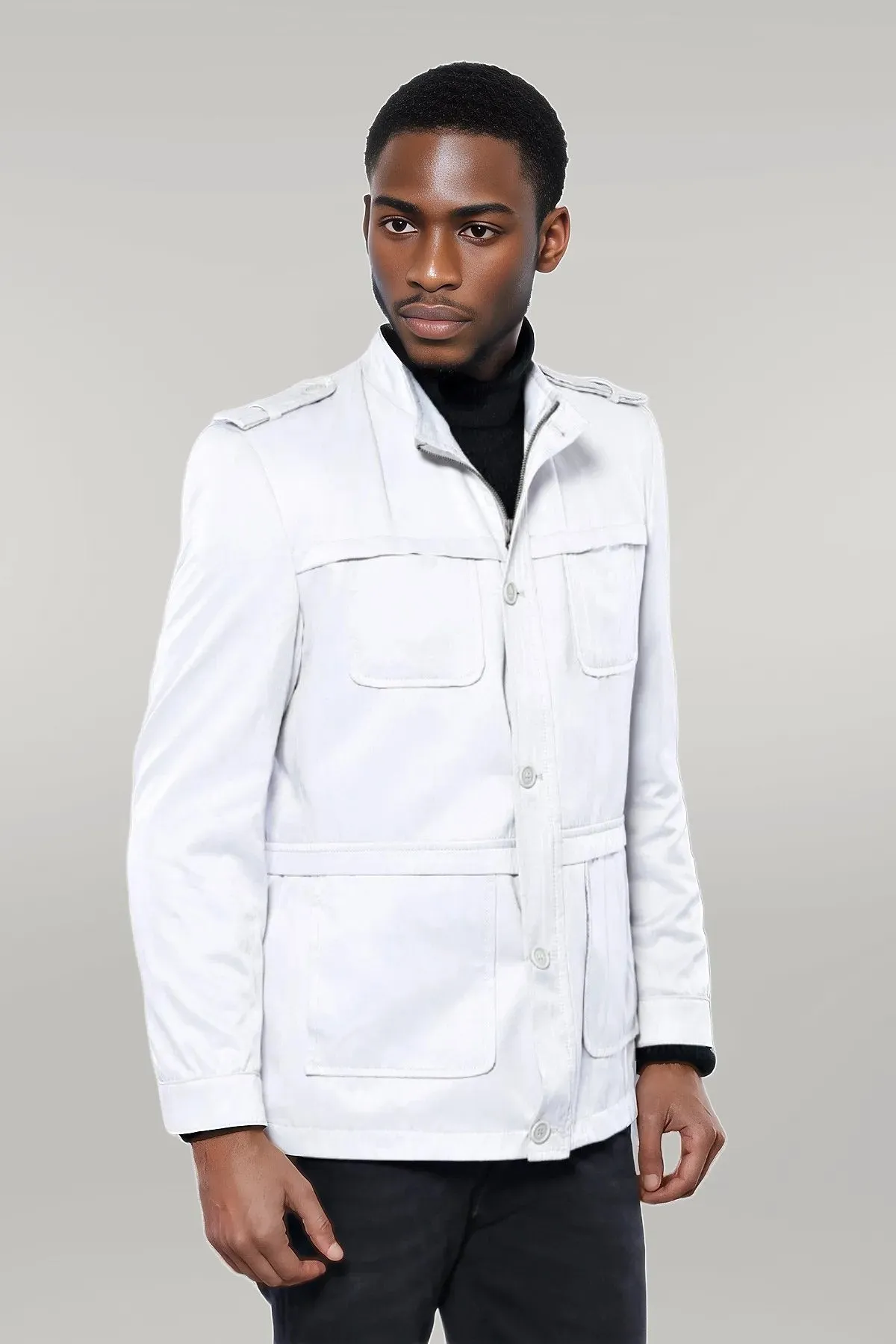 Double Breasted Cream Trench Coat - Wessi