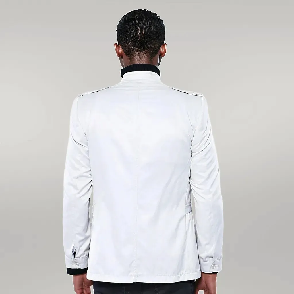 Double Breasted Cream Trench Coat - Wessi