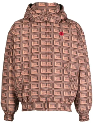 Graphic-Print Padded Jacket