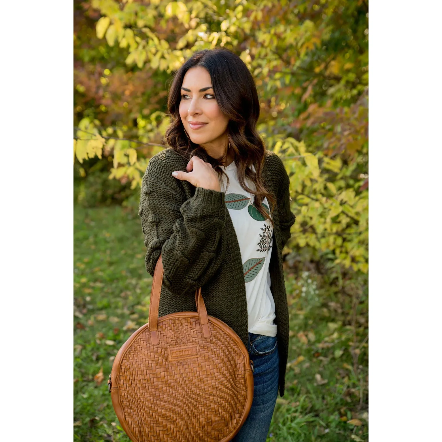 Knitted Detailed Sleeve Cardigan