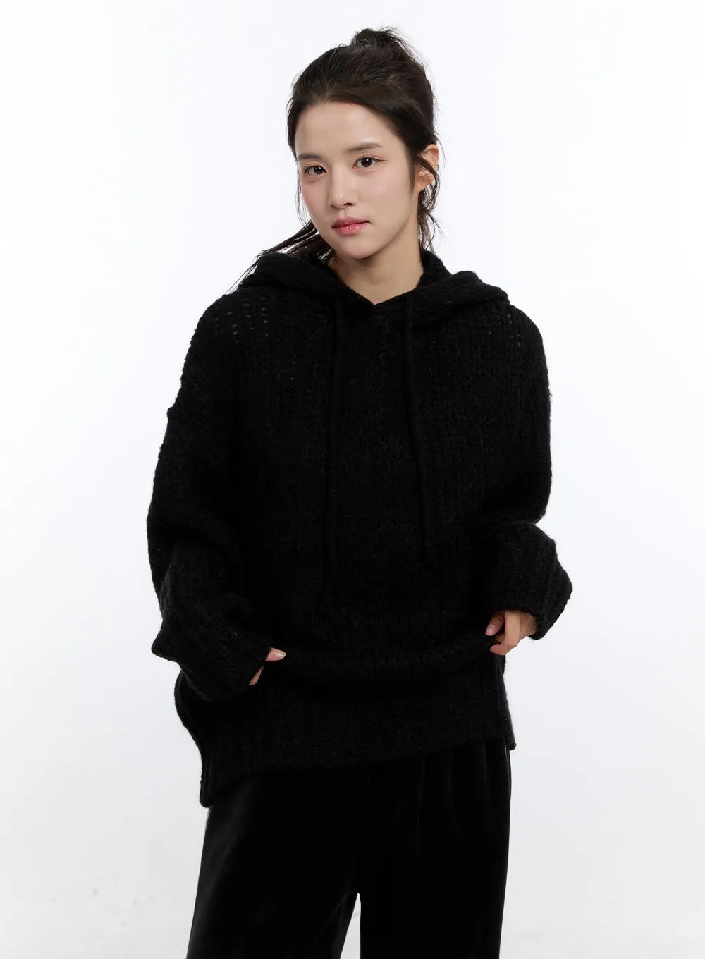 Loose Knit Oversized Hoodie ON418