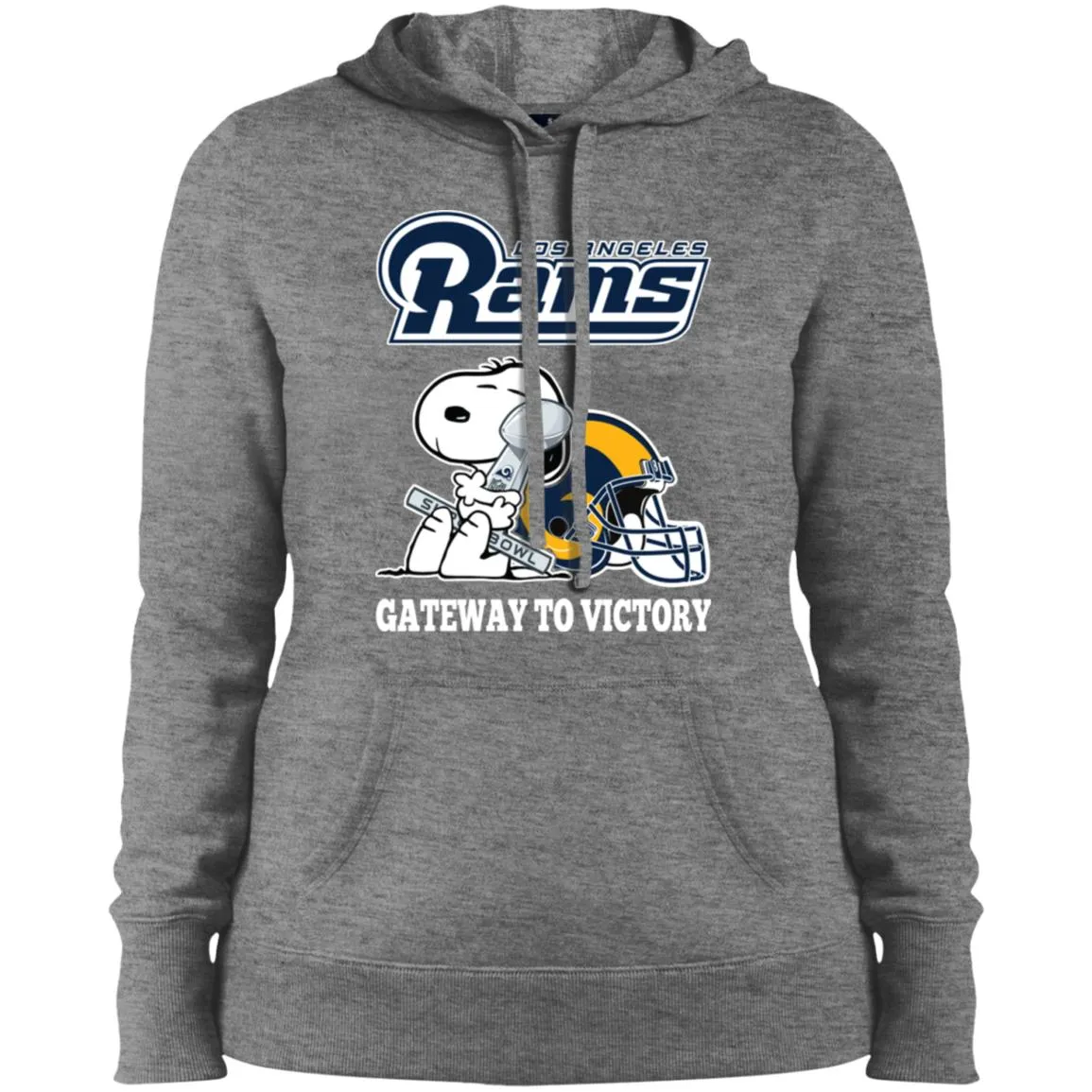 Los Angeles Rams Gateway To Victory Super Bowl 2019 Snoopy Football Nfl Women Hooded Sweatshirt