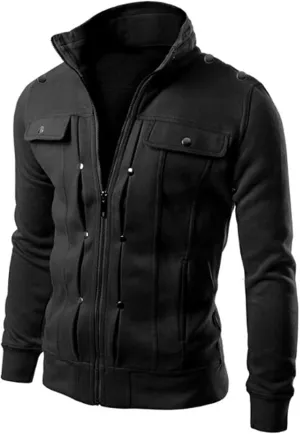 Men's Plus Size Coats 2024 Fashion Full Zip Up Shirts Jackets Stylish Casual Long Sleeve Shacket Jacket 2024 Winter Outwear
