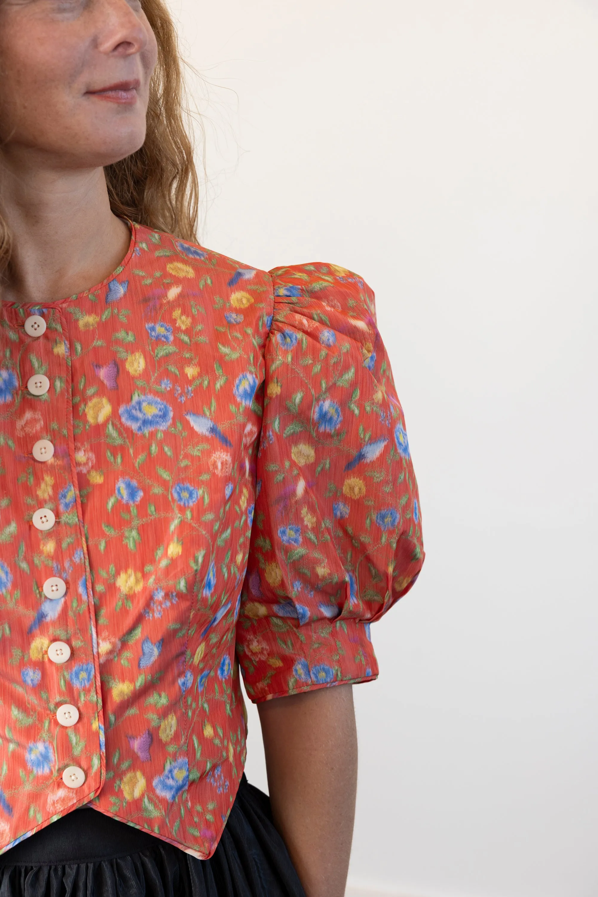 Smith Puff Jacket - Red Flower
