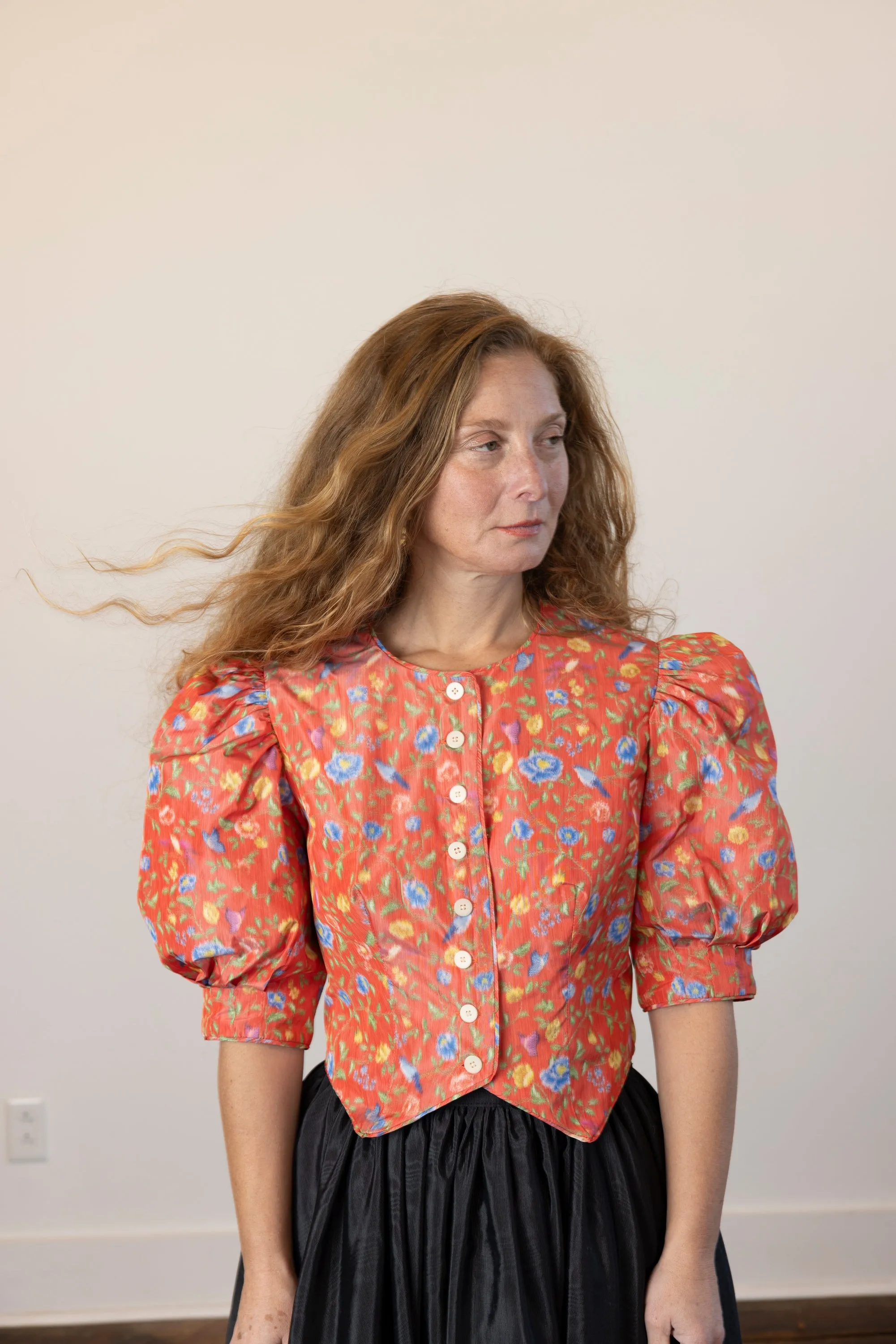 Smith Puff Jacket - Red Flower