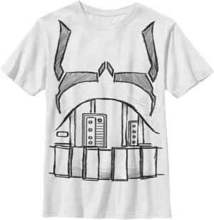 STAR WARS Boy's Stormtrooper Cartoon Costume T-Shirt