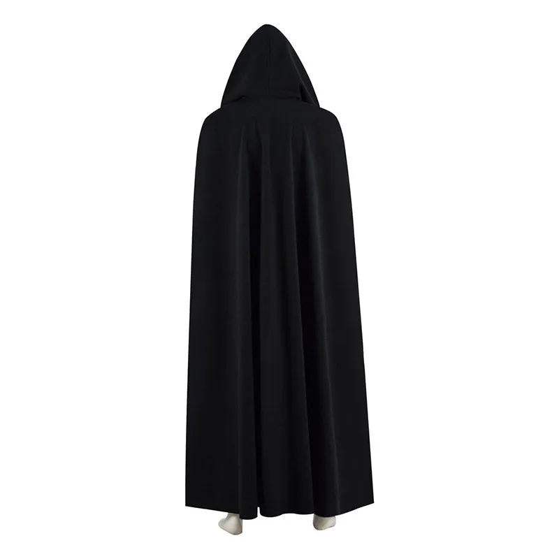 Star Wars Luke Skywalker Cosplay Costume Adult Jedi Luke Black Cloak Cape Outfit