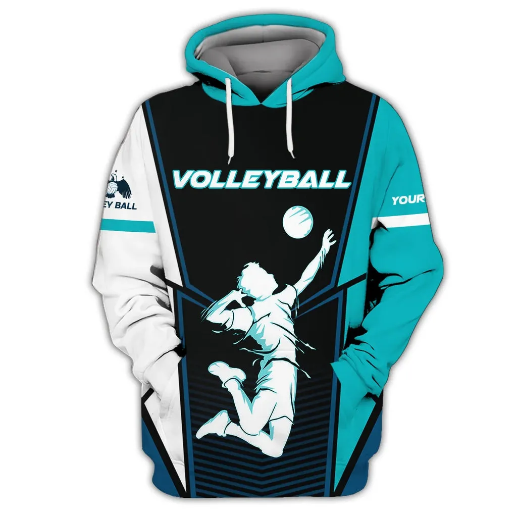 Volleyball Signature Personalized Name 3D Sweatshirt Hoodie Christmas Shirt